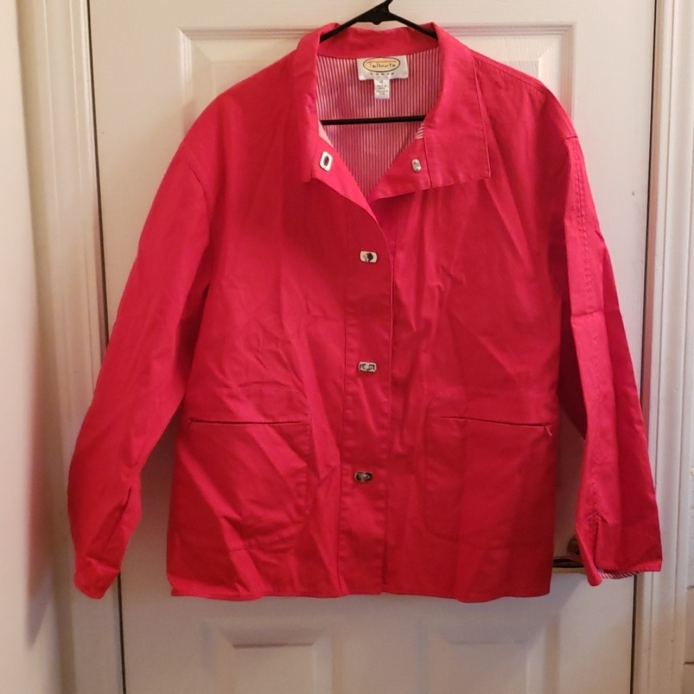 Talbots Red Fall/Spring Jacket Size Xl - image 1